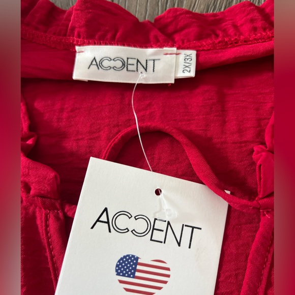 Long sleeve red blouse - Picture 2 of 5